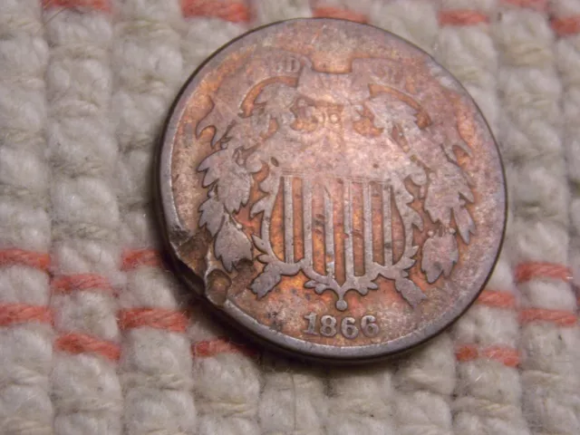 1866 2 CENT coin