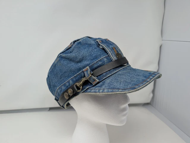 ROBO CAP DENIM Biker Hat Cap Size Small S The Road Rag  display picture 1