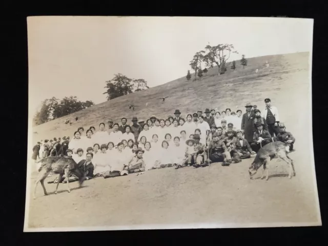 #15901 Japanisch Vintage Foto 1940s / Mann Damen People Landschaft