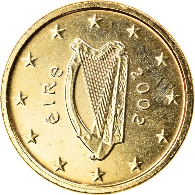 [#796825] IRELAND REPUBLIC, Euro Cent, 2002, UNZ, Golden brass, KM:New
