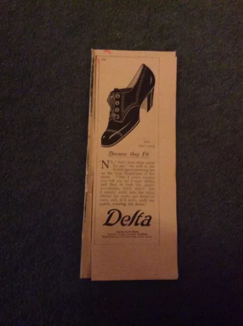 Sa2 Ephemera Ww1 Advert Lotus Shoes Delta