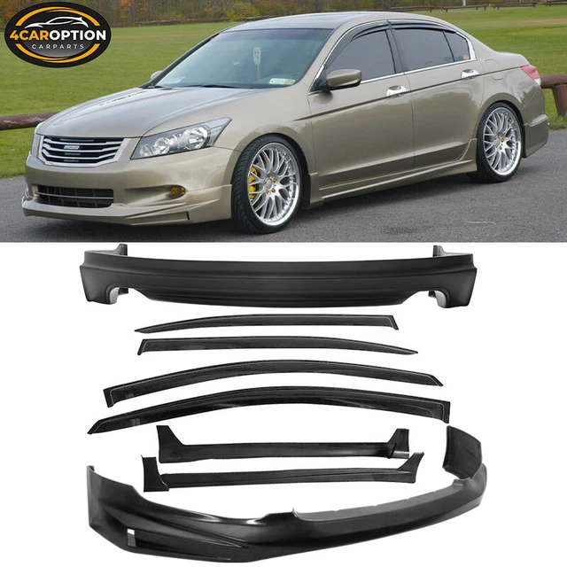 FITS 08-10 ACCORD 4Dr Mugen PU Front Rear Bumper Lip Side Skirt