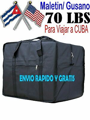 Maletin Gusano Cuba fuerte viaje Duffle Cargo Bag 50 or 70 LIBRA Strong Black