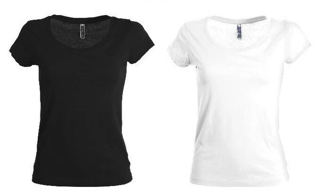 T-Shirt BACKFIRE Payper Collo Ampio Mezza Manica Corta da Donna Cotone Sfiancata