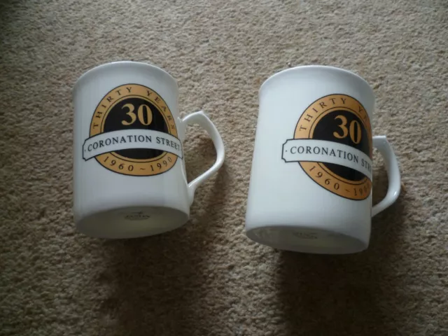 Two vintage Coronation Street 30 years 1960-1990 mug Coloroll *BRAND NEW*