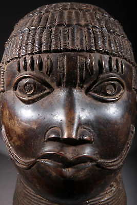 Art African Head Bronze Of Kingdom Of Ifé 414