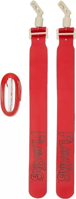 Flag-a-Tag Sonic Boom Flag Belts, Scarlet, 42-inch (One Dozen)