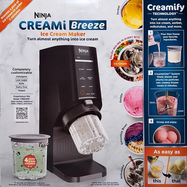 NINJA CREAMI ICE Cream, Gelato, & Sorbet Maker with 7 Touch Control