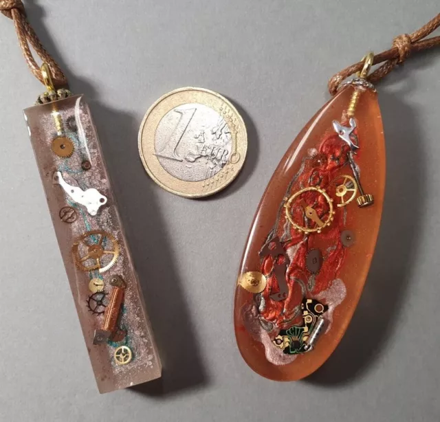 Steampunk Pendant Handmade Art Boho Style Metal Gear Hand Crafted OOAK Necklace