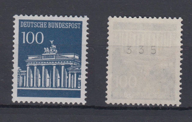 Bund 510 v ungerade Nr. glänzende Gummierung Brandenburger Tor 100 Pf postfrisch