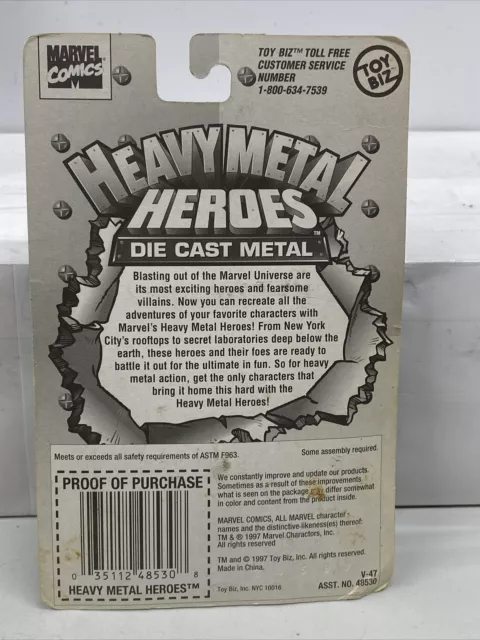 Toy Biz 1997 HEAVY METAL HEROES Figures MARVEL Die Cast DR CONNORS THE LIZARD 3