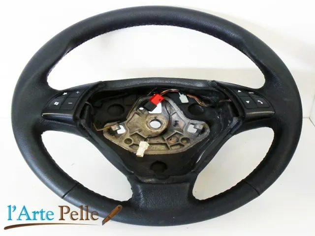 Fiat Grande punto copri volante in vera pelle nera