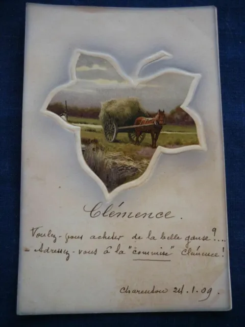 Postcard Horse Harvest 1909 -