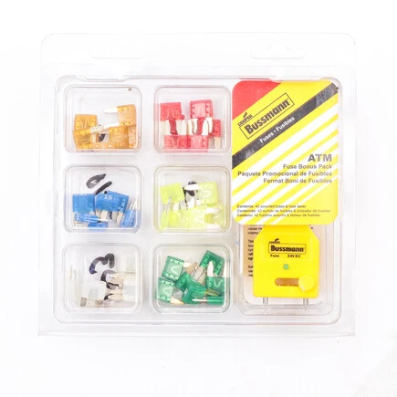 Bussmann Fuses NO.43 Carded Fuse Kits, Atm Fuse Pack 42 Fuses & Tester Puller