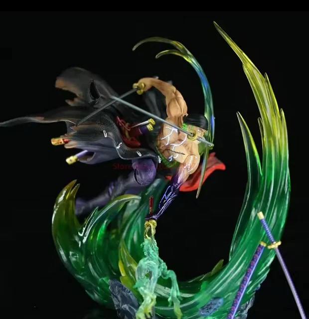 Figurine One Piece Roronoa Zoro 24cm - Édition Luxe Avec LED - 1.1kg - Neuve