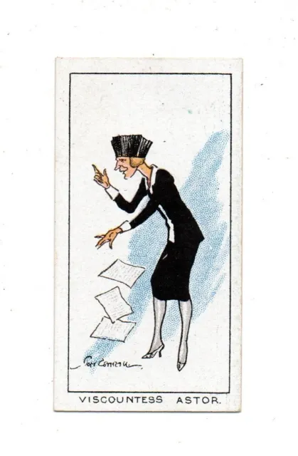 CARRERAS CIGARETTE CARD NOTABLE M.P.s 1929 No. 41 VISCOUNTESS ASTOR