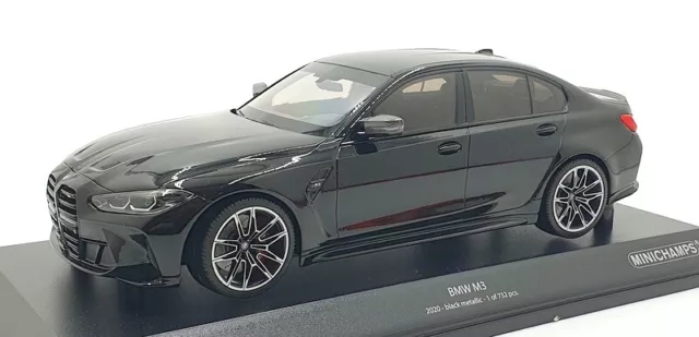 Minichamps 1/18 Scale Diecast 155 020202 - 2020 BMW M3 - Black Metallic