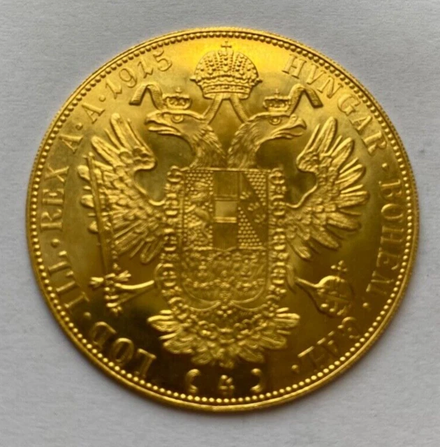 ÖSTERREICH 4 DUKAT Goldmünze 1915, LOD