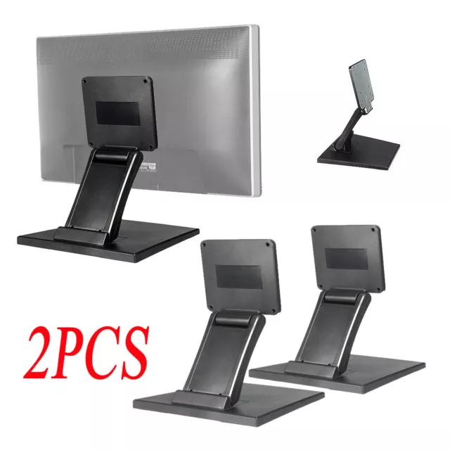 2XTilt Mounted Fold Monitor Holder VESA 10'-27'TV LCD Display Touch Screen Stand