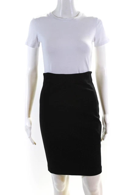 Diane Von Furstenberg Womens Side Zip Pencil Skirt Black 2 LL19LL