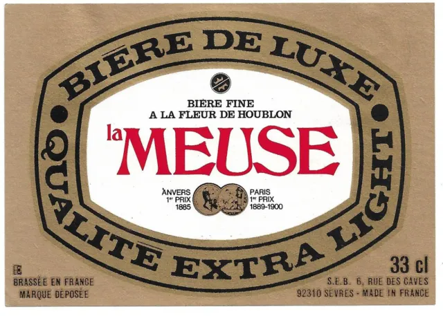Ancienne Etiquette bière Champigneulles  LA MEUSE(34)