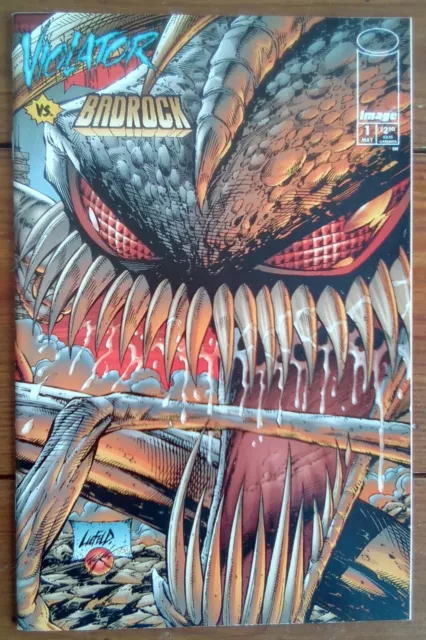 Violator Vs Badrock 1, Alan Moore, Violator Cover, Image Comics, May 1995, Vf