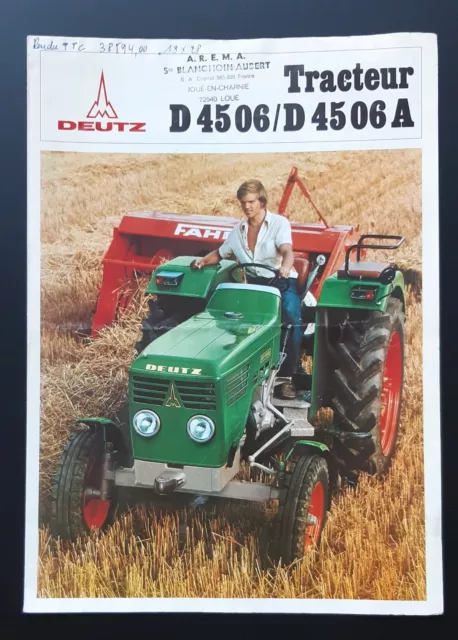 Prospekt Traktor Prospekt Deutz D4506 Khd Prospekt 21x30cm 3 Seiten