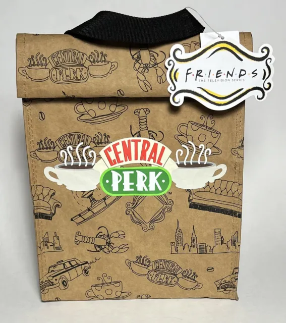 Nuevo con etiquetas Central Perk FRIENDS Aislado Bolso Marrón Saco de Almuerzo