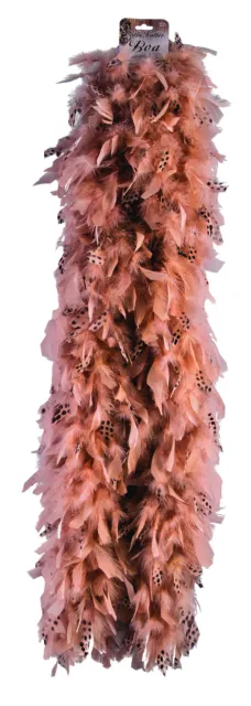 6ft. Exotic Feather Spotted Owl Boa Light Brown Fantasy Costume Accessory 72"