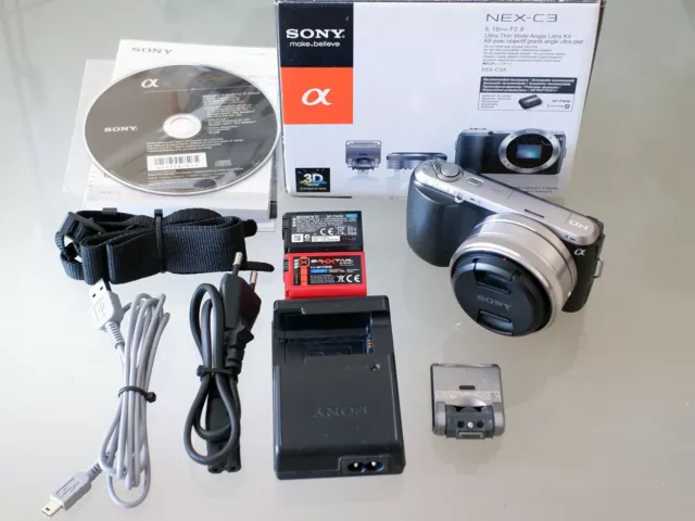 Sony NEX Alpha NEX-C3 16.1MP Digitalkamera * SEL16F28 Lens * OVP * 6219 sht