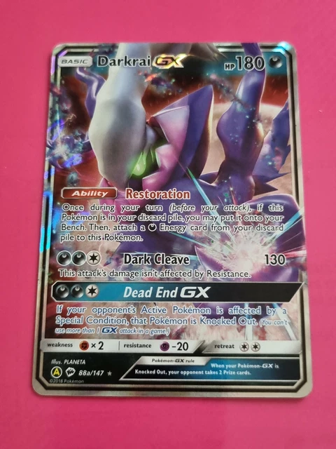 Darkrai GX  88a/147 Burning Shadows  Pokemon Card Alternative Art Ultra Rare