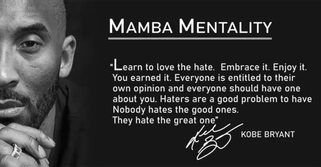 Kobe Bryant Quote Poster, Kobe Bryant Canvas Print, Mamba Mentality Definition 2