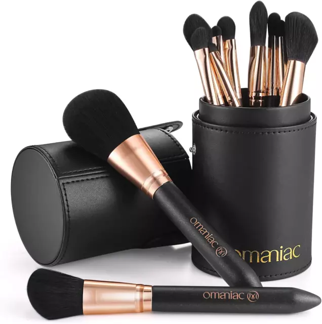 ® Pennelli Make Up, 12Pcs Set Di Pennelli Da Trucco Professionali Con Porta Penn