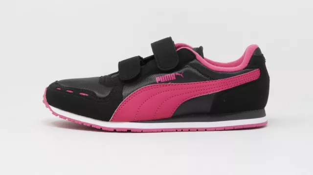 Puma Cabana Racer Mesh V Black Pink Children Little Kids Girls Shoes Sneakers