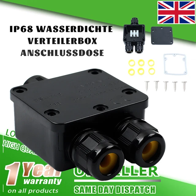 WATERPROOF ELECTRICAL JUNCTION Box Cable Connector Wire IP68 Outdoor XY