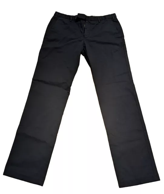 ARMANI COLLEZIONI Mens 34 x 32 Cotton Navy Straight Leg Flat Front Chino Pants
