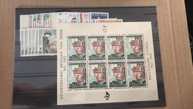 belgique 1962 année complète neuf sans charnière