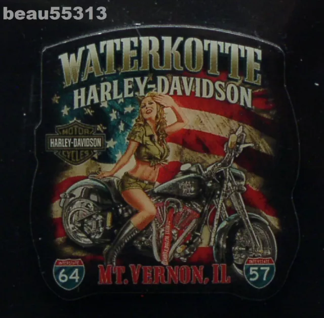 ⭐Waterkotte Mount Vernon Illinois Harley Davidson Dealer Vest Jacket Pin