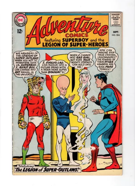 Adventure Comics #324 1964 DC Comic Book Vintage Silver Age Swan Cover VG/FN