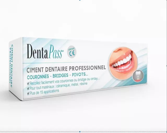 Ciment Dentaire | Colle Dentaire Pour Couronne, Bridge, Dent sur Pivot | Qualité