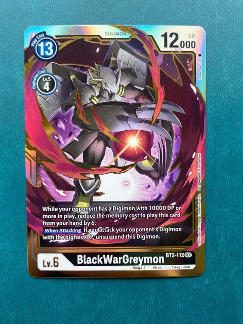 DIGIMON TCG CARD GAME BT2-112 Black WarGreymon Alt Ar $59.99 - PicClick