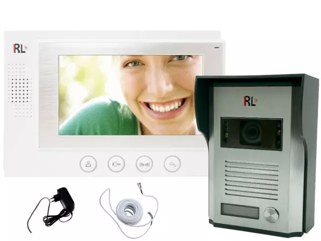 Videocitofono Familiare Kit Monitor Telecamera Ir 7 Pollici Luce Notturna