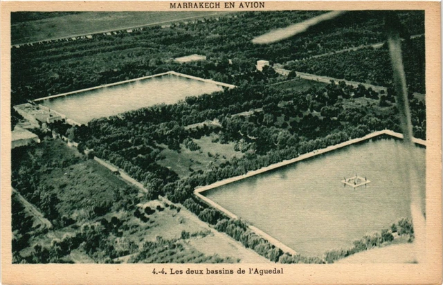 CPA AK MARRAKECH - Les deux bassins de l'Aguedal MAROC (796517)