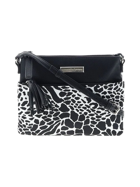 Samantha Brown Women Black Crossbody Bag One Size