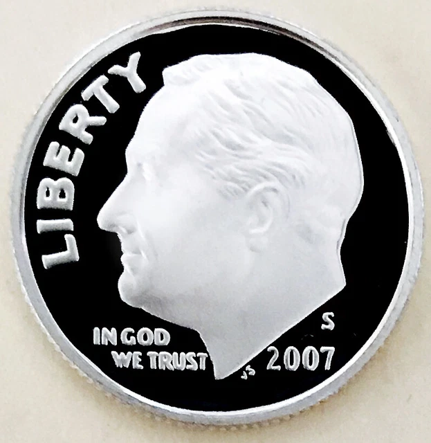 2007 S**Silver**Proof Roosevelt! Superb Gem Full Torch! Ultra Rare Dcam#M124_627