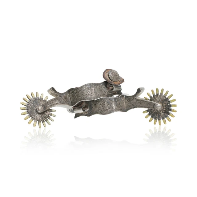 Bohlin Silver Overlaid Western Cowboy Spurs