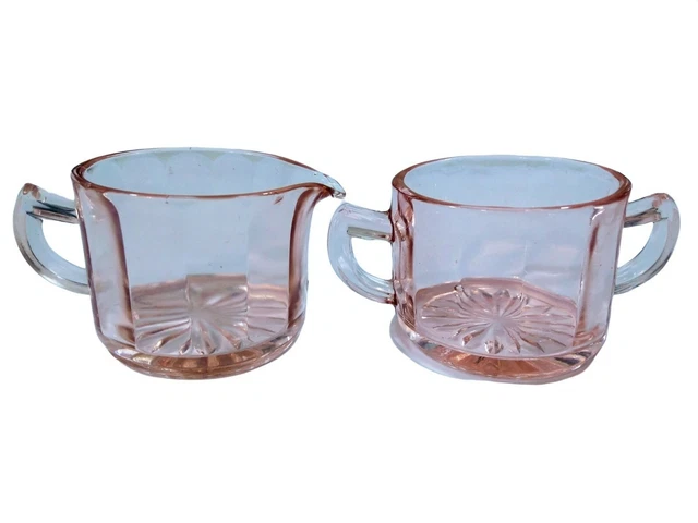 VINTAGE HAZEL ATLAS 1930s Depression Glass Colonial Block Cream And 