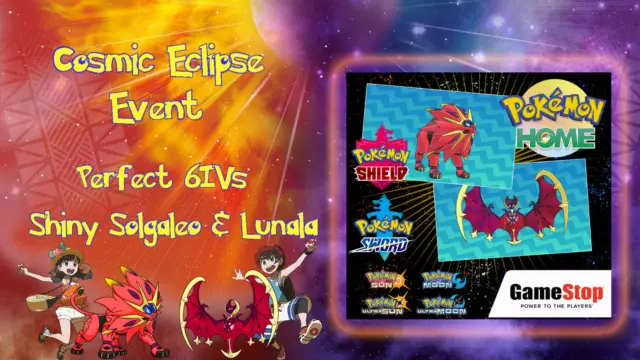 Shiny Lunala Event Pokemon for Pokemon For Sword & Shield on Switch