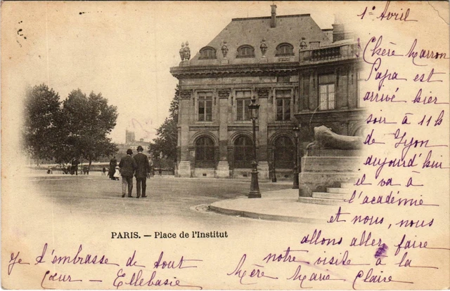 CPA AK PARIS Place de l'Institut (971555)