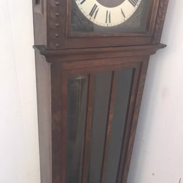 Art Deco Oak Grandmother clock 3